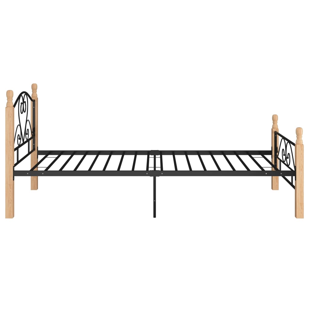 Sängynrunko musta metalli 90x200 cm - Sisustajankoti.fi