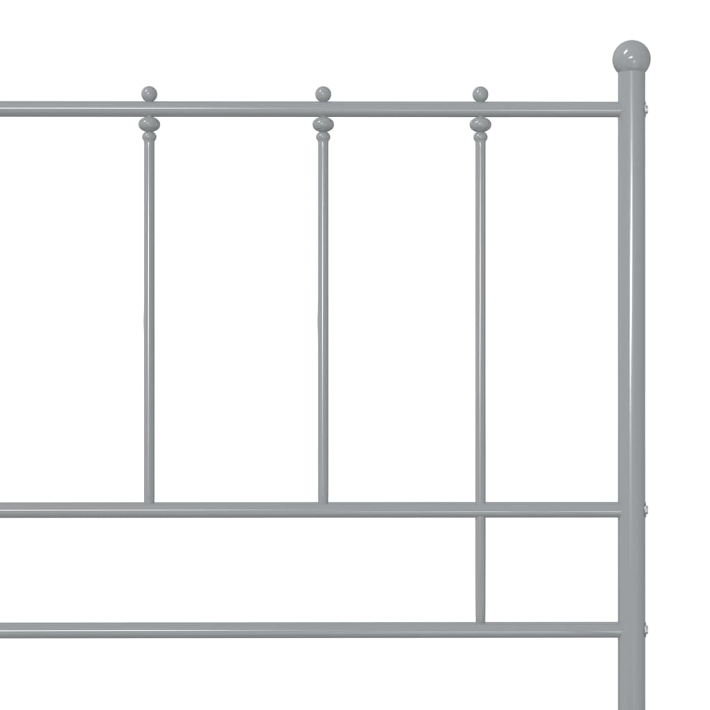 Sängynrunko harmaa metalli 200x200 cm - Sisustajankoti.fi
