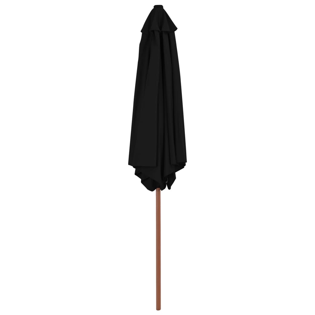 Aurinkovarjo puurunko musta 270 cm - Sisustajankoti.fi