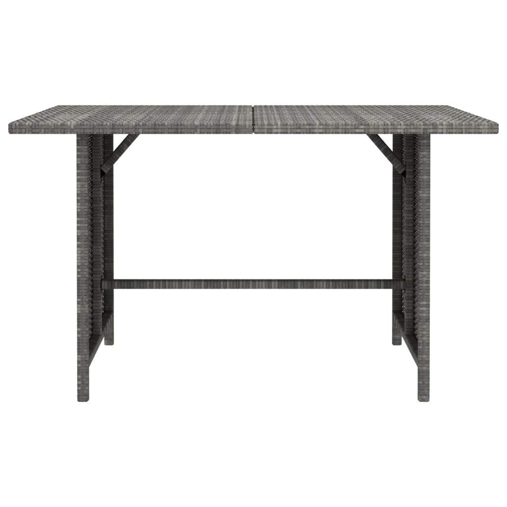 Puutarhan ruokapöytä harmaa 110x70x65 cm polyrottinki - Sisustajankoti.fi