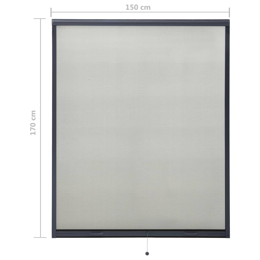 Alas rullattava hyönteisverkko ikkunaan antrasiitti 150x170 cm - Sisustajankoti.fi