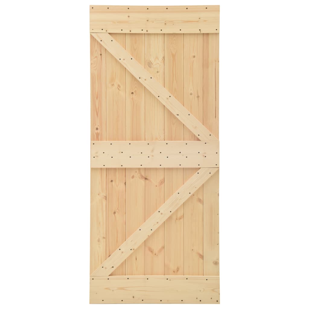 Liukuovi asennustarvikkeineen 90x210 cm täysi mänty - Sisustajankoti.fi