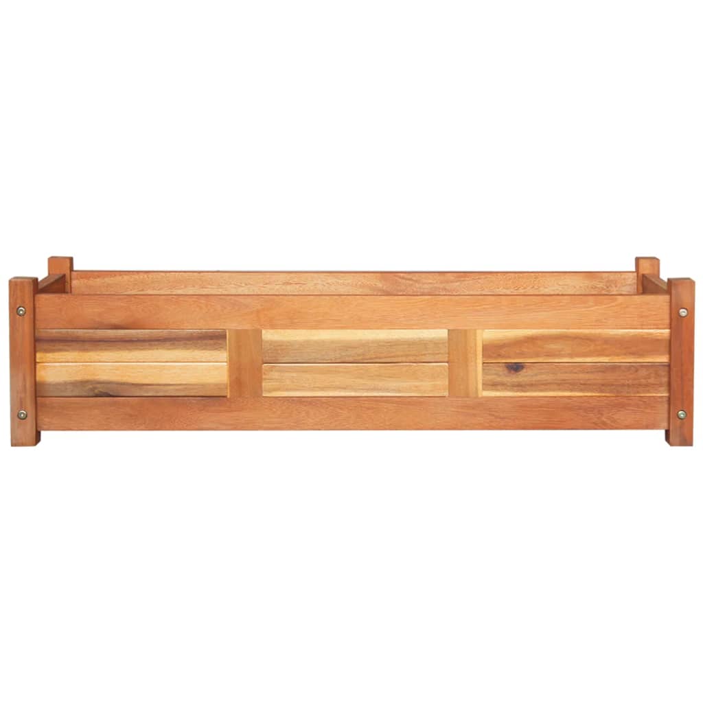 Puutarhan korotetut kukkalaatikot 2 kpl akaasiapuu 100x30x25 cm - Sisustajankoti.fi