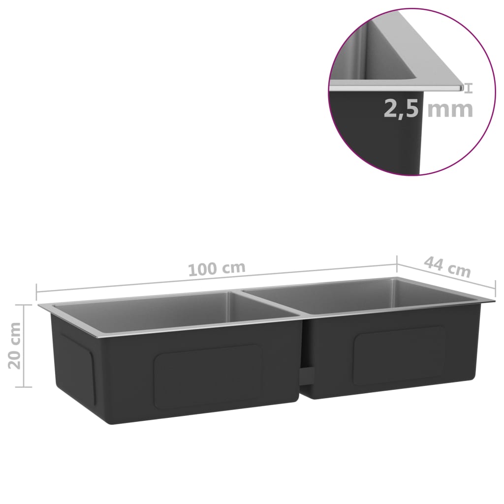 Käsintehty keittiön tiskiallas ruostumaton teräs - Sisustajankoti.fi