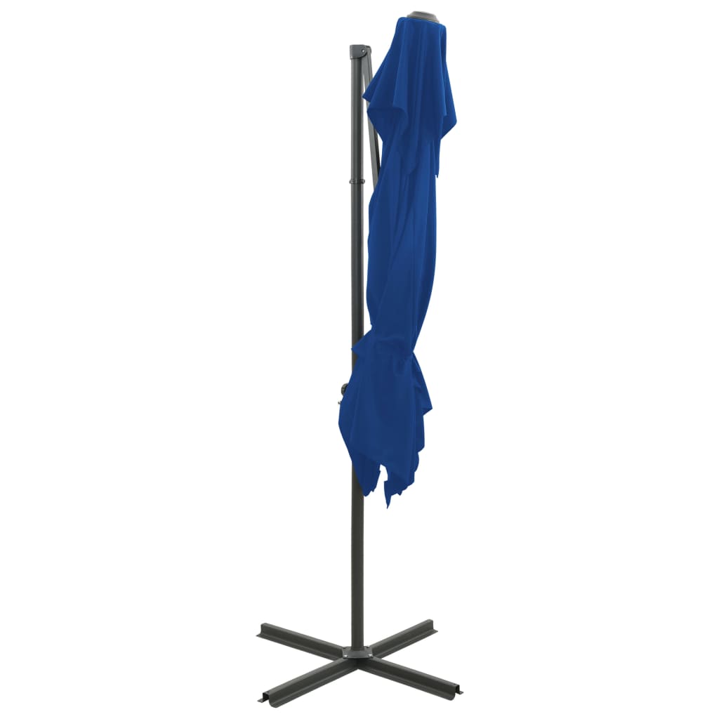 Riippuva aurinkovarjo tuplakatolla taivaansininen 250x250 cm - Sisustajankoti.fi