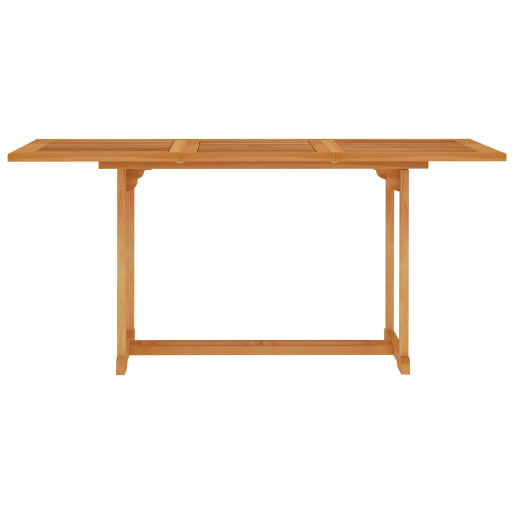 Puutarhapöytä 150x90x75 cm täysi tiikki - Sisustajankoti.fi