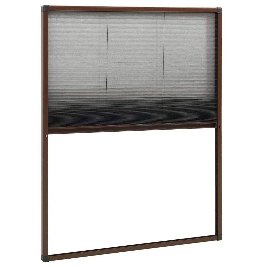 Laskostettu hyönteisverkko ikkunaan 60x80 cm alumiini ruskea - Sisustajankoti.fi