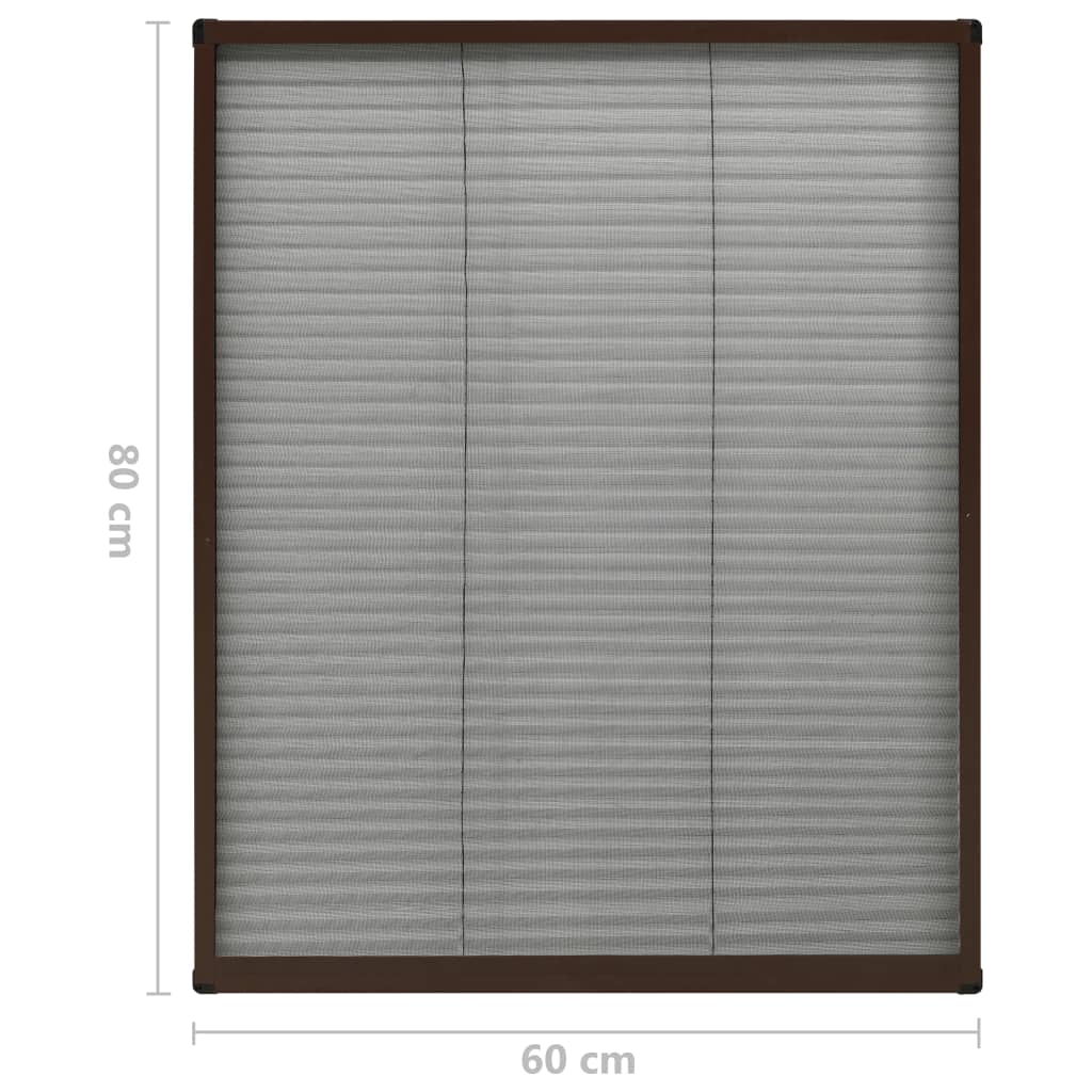 Laskostettu hyönteisverkko ikkunaan 60x80 cm alumiini ruskea - Sisustajankoti.fi