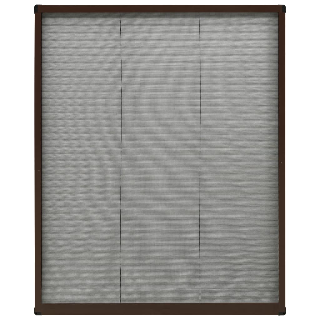 Laskostettu hyönteisverkko ikkunaan 80x100 cm alumiini ruskea - Sisustajankoti.fi