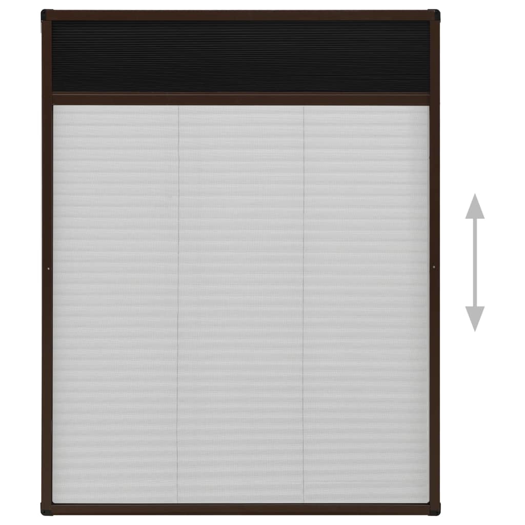 Laskostettu hyönteisverkko ikkunaan 80x100 cm alumiini ruskea - Sisustajankoti.fi