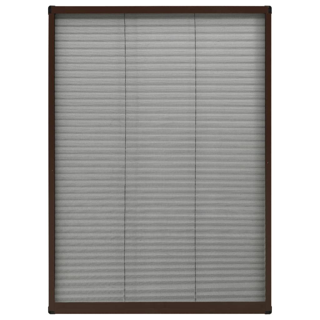 Laskostettu hyönteisverkko ikkunaan 80x120 cm alumiini ruskea - Sisustajankoti.fi