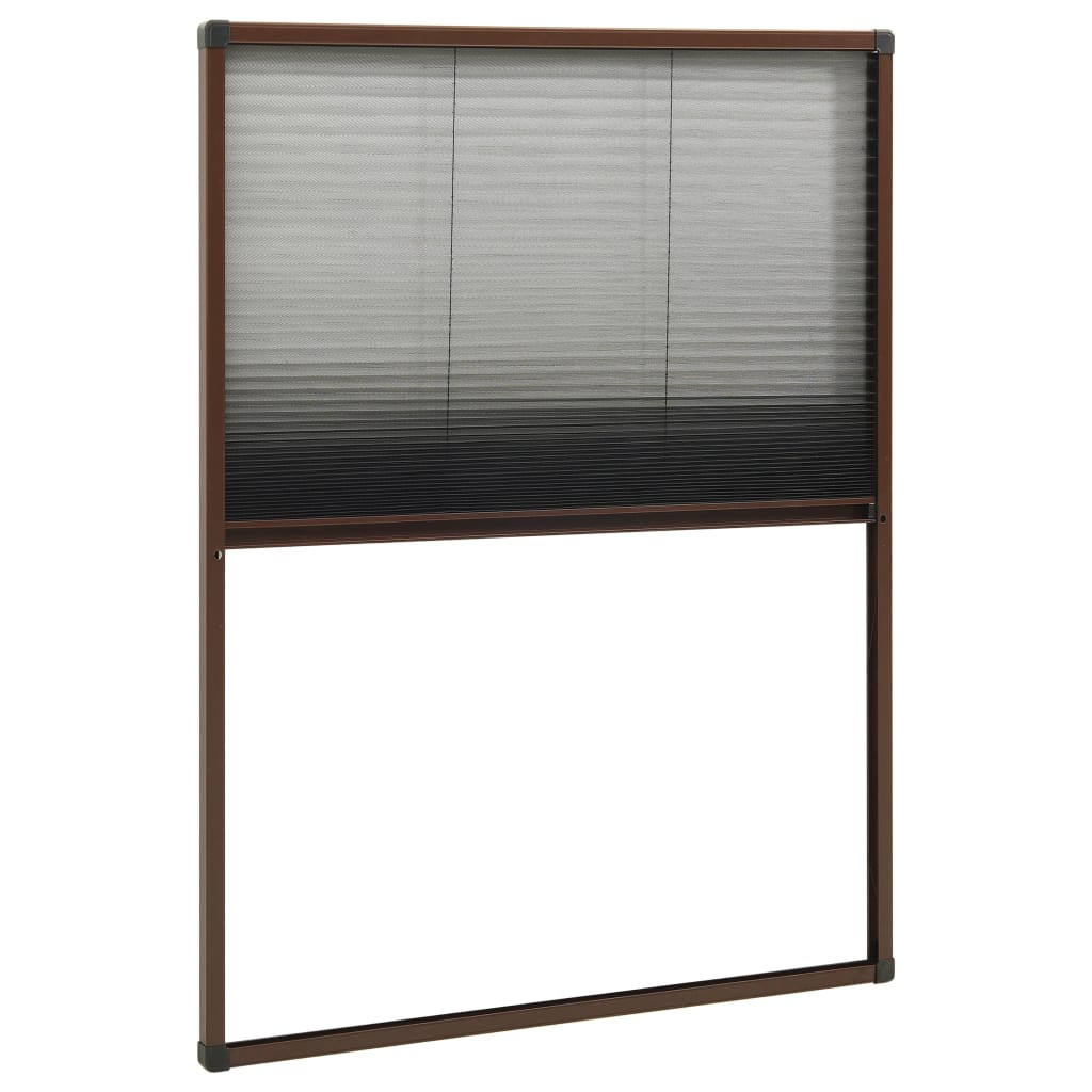 Laskostettu hyönteisverkko ikkunaan 80x120 cm alumiini ruskea - Sisustajankoti.fi
