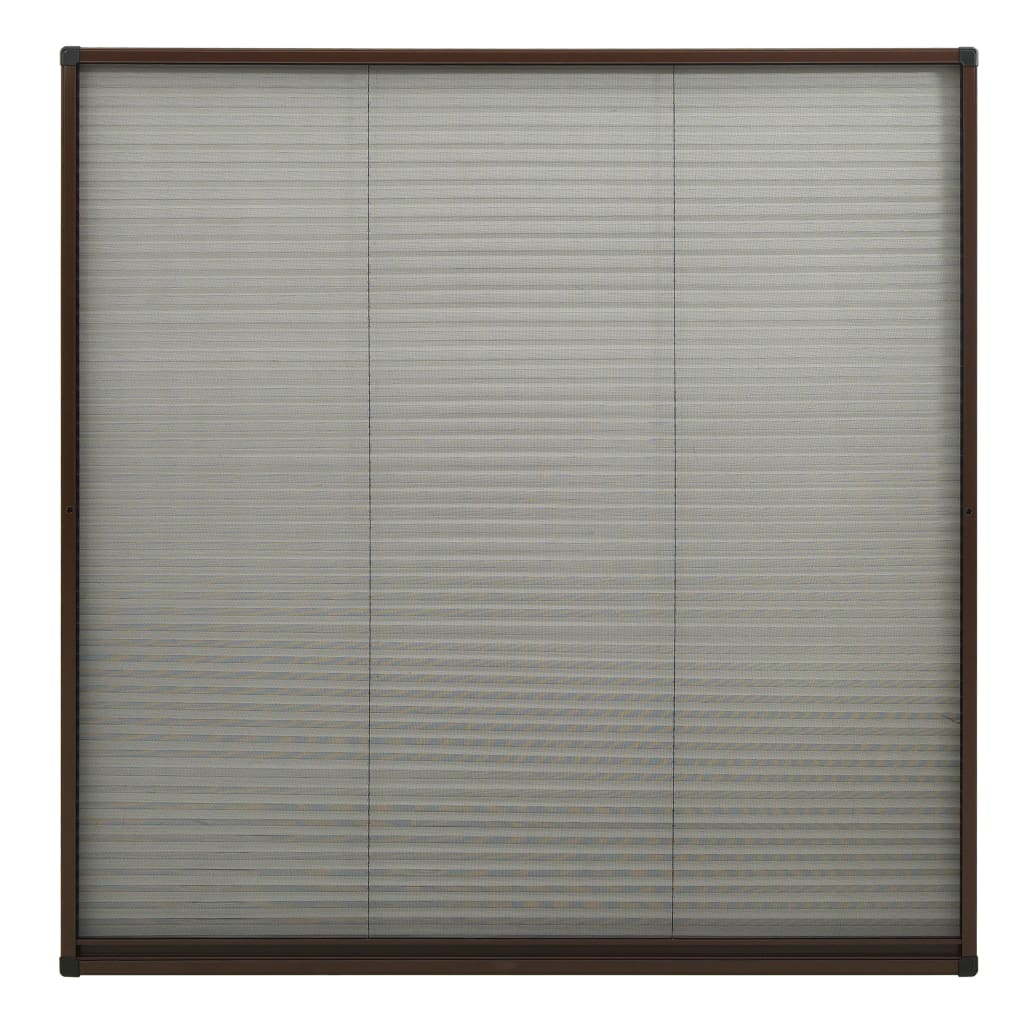 Laskostettu hyönteisverkko ikkunaan 120x120 cm alumiini ruskea - Sisustajankoti.fi