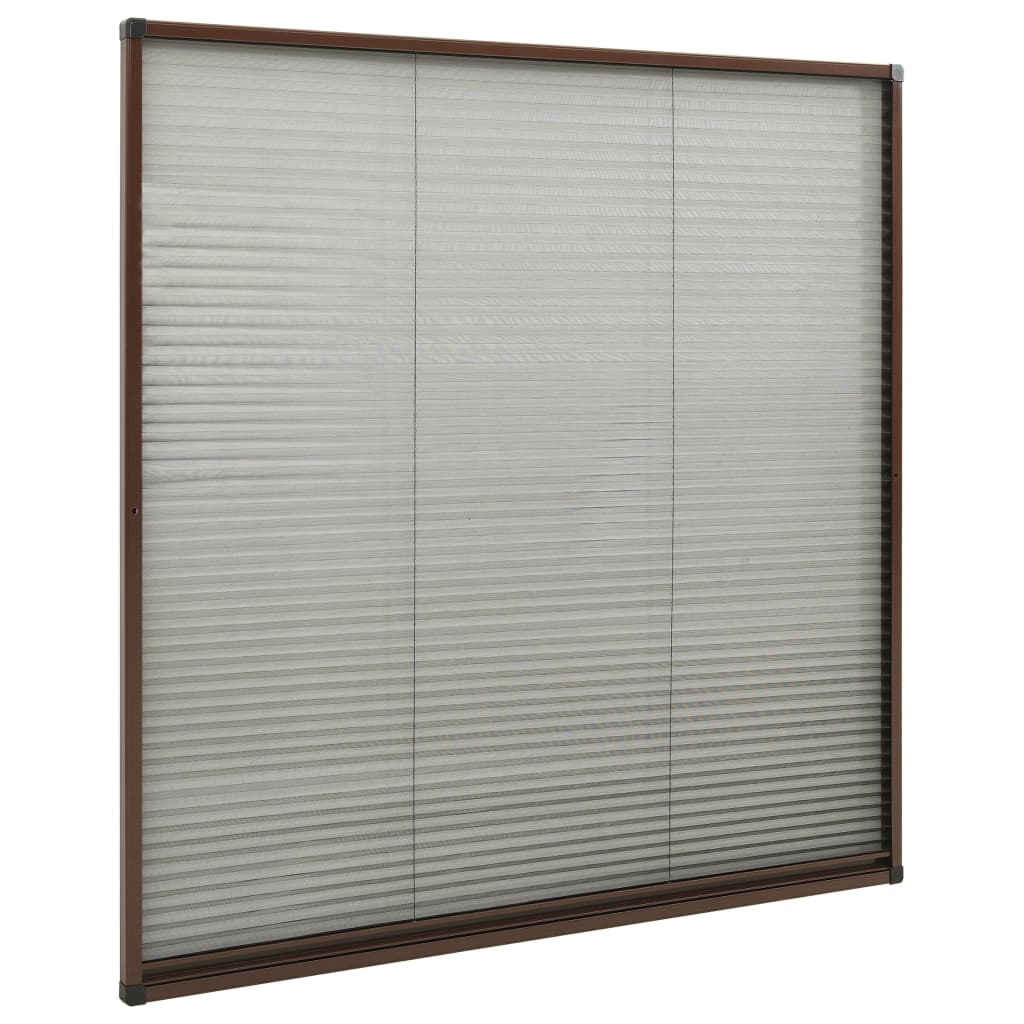 Laskostettu hyönteisverkko ikkunaan 120x120 cm alumiini ruskea - Sisustajankoti.fi