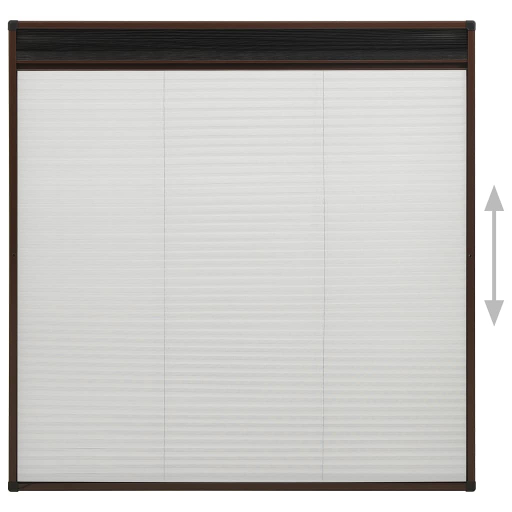 Laskostettu hyönteisverkko ikkunaan 120x120 cm alumiini ruskea - Sisustajankoti.fi