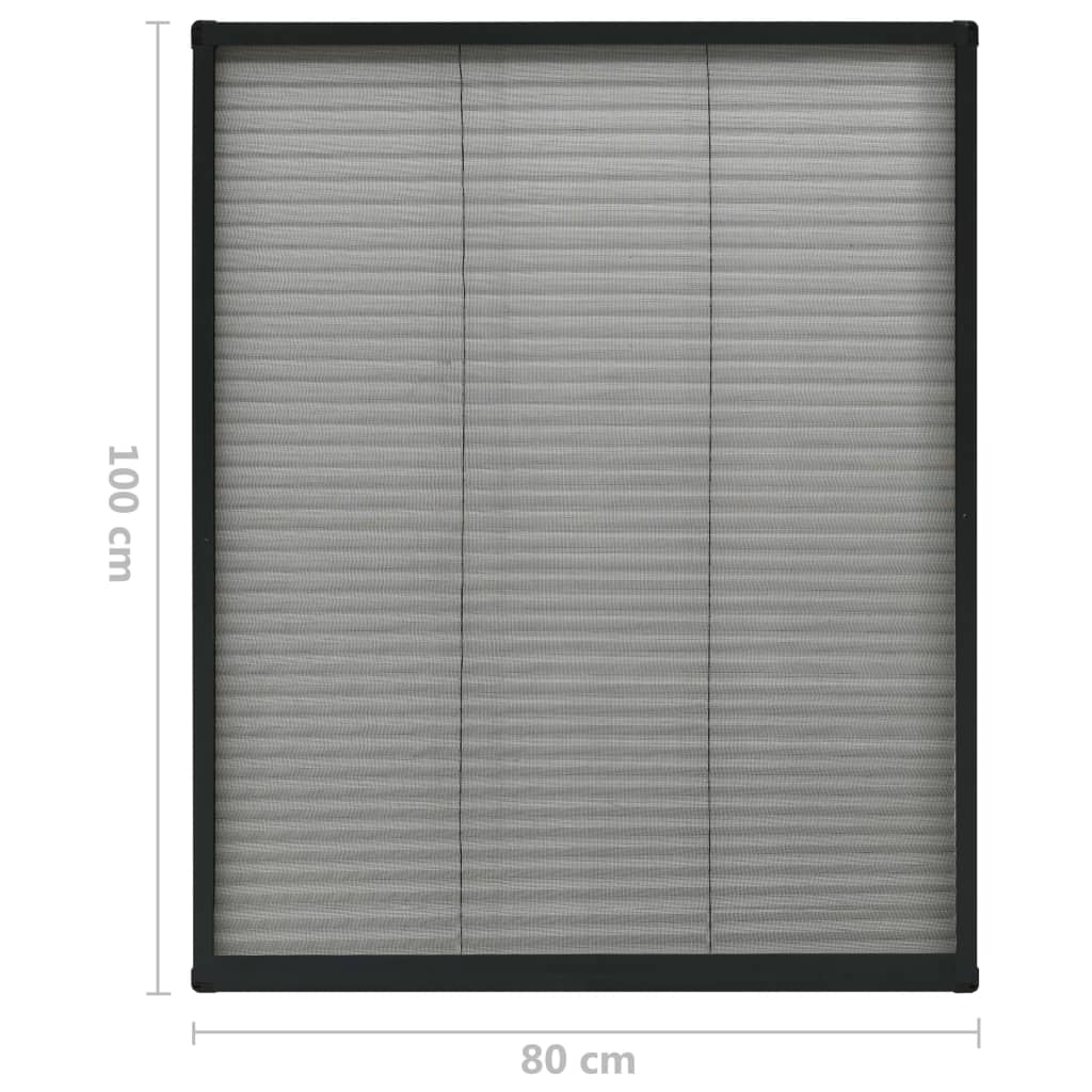 Laskostettu hyönteisverkko ikkunaan 80x100cm alumiini antras. - Sisustajankoti.fi