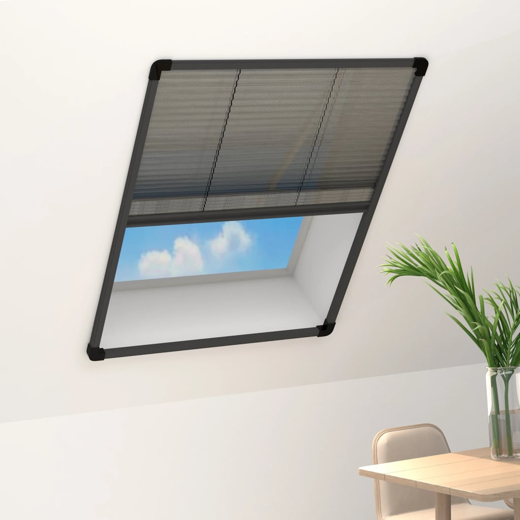 Laskostettu hyönteisverkko ikkunaan 80x100cm alumiini antras. - Sisustajankoti.fi