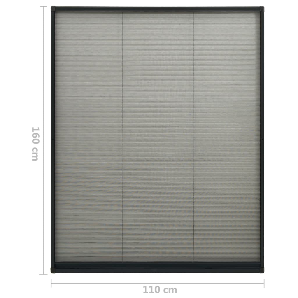 Laskostettu hyönteisverkko ikkunaan 110x160cm alumiini antras. - Sisustajankoti.fi