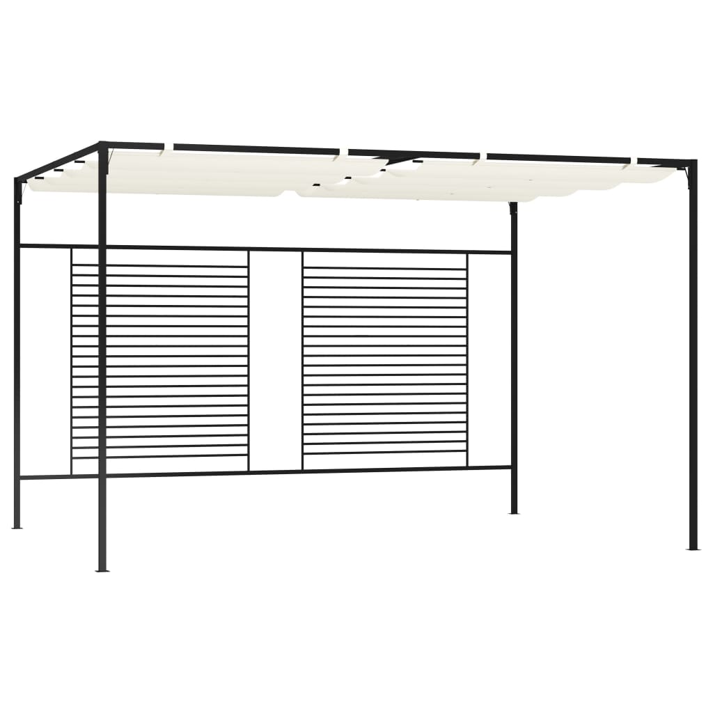 Huvimaja sisäänvedettävä katto 3x4x2,3 m kerma 180 g/m² - Sisustajankoti.fi