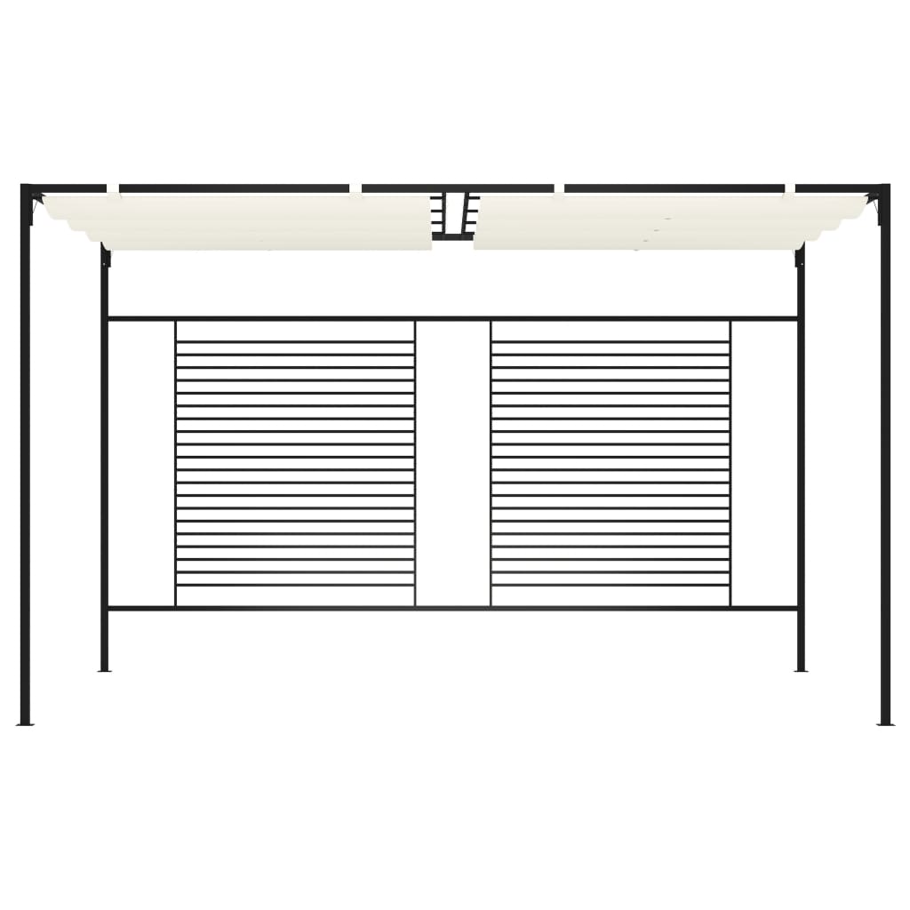 Huvimaja sisäänvedettävä katto 3x4x2,3 m kerma 180 g/m² - Sisustajankoti.fi