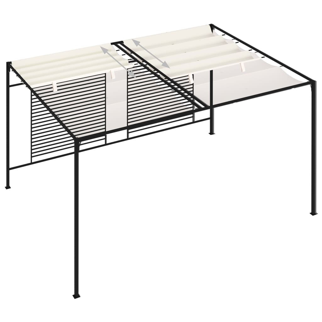 Huvimaja sisäänvedettävä katto 3x4x2,3 m kerma 180 g/m² - Sisustajankoti.fi