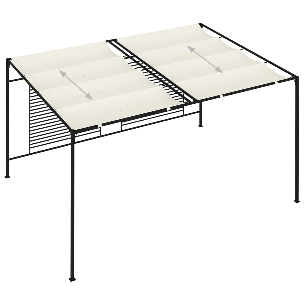 Huvimaja sisäänvedettävä katto 3x4x2,3 m kerma 180 g/m² - Sisustajankoti.fi