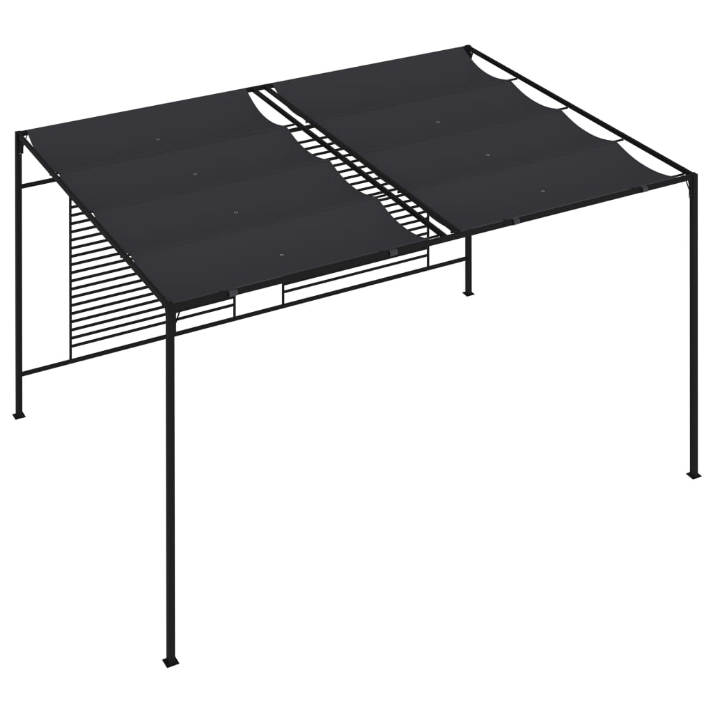 Huvimaja sisäänvedettävä katto 4x3x2,3 m antrasiitti 180 g/m² - Sisustajankoti.fi