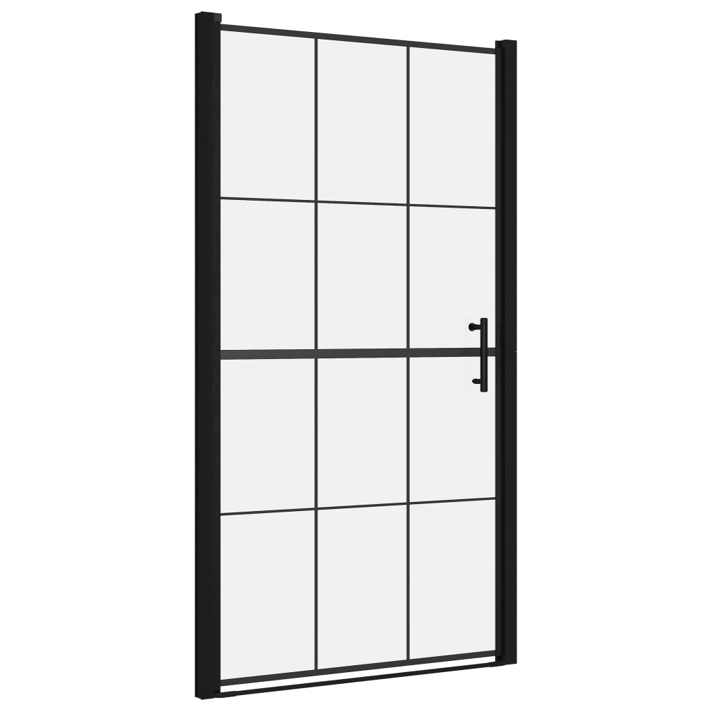 Suihkuovi karkaistu lasi 100x178 cm musta - Sisustajankoti.fi