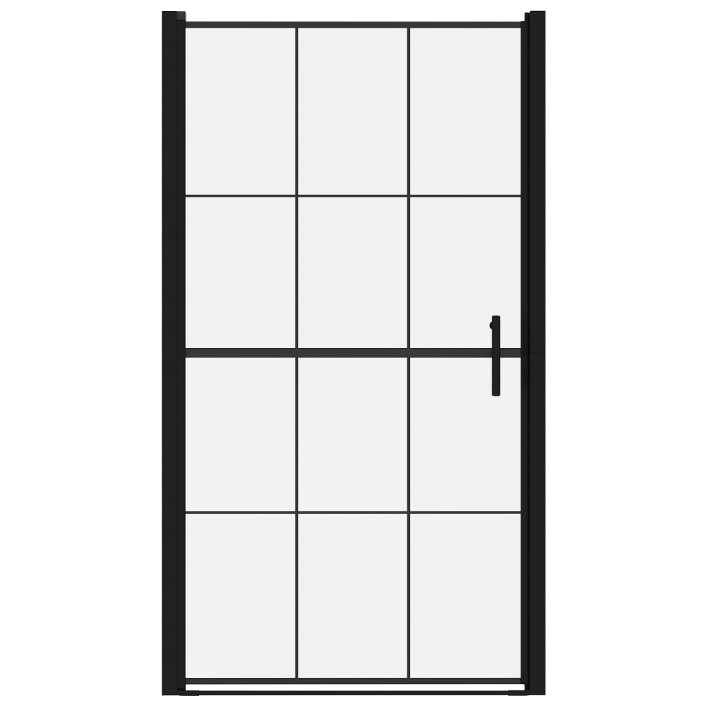Suihkuovi karkaistu lasi 100x178 cm musta - Sisustajankoti.fi