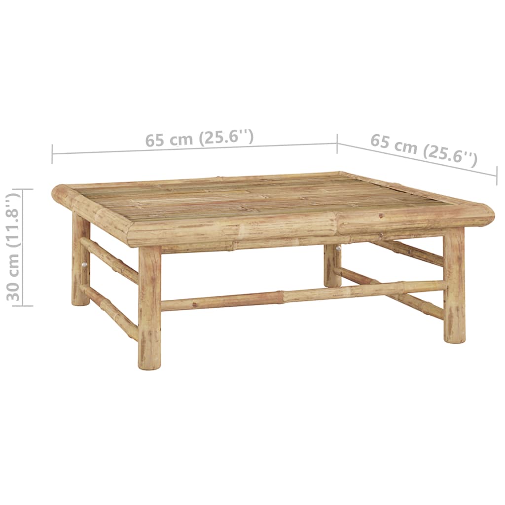 2-osainen Puutarhasohvasarja tummanharmaat tyynyt bambu - Sisustajankoti.fi