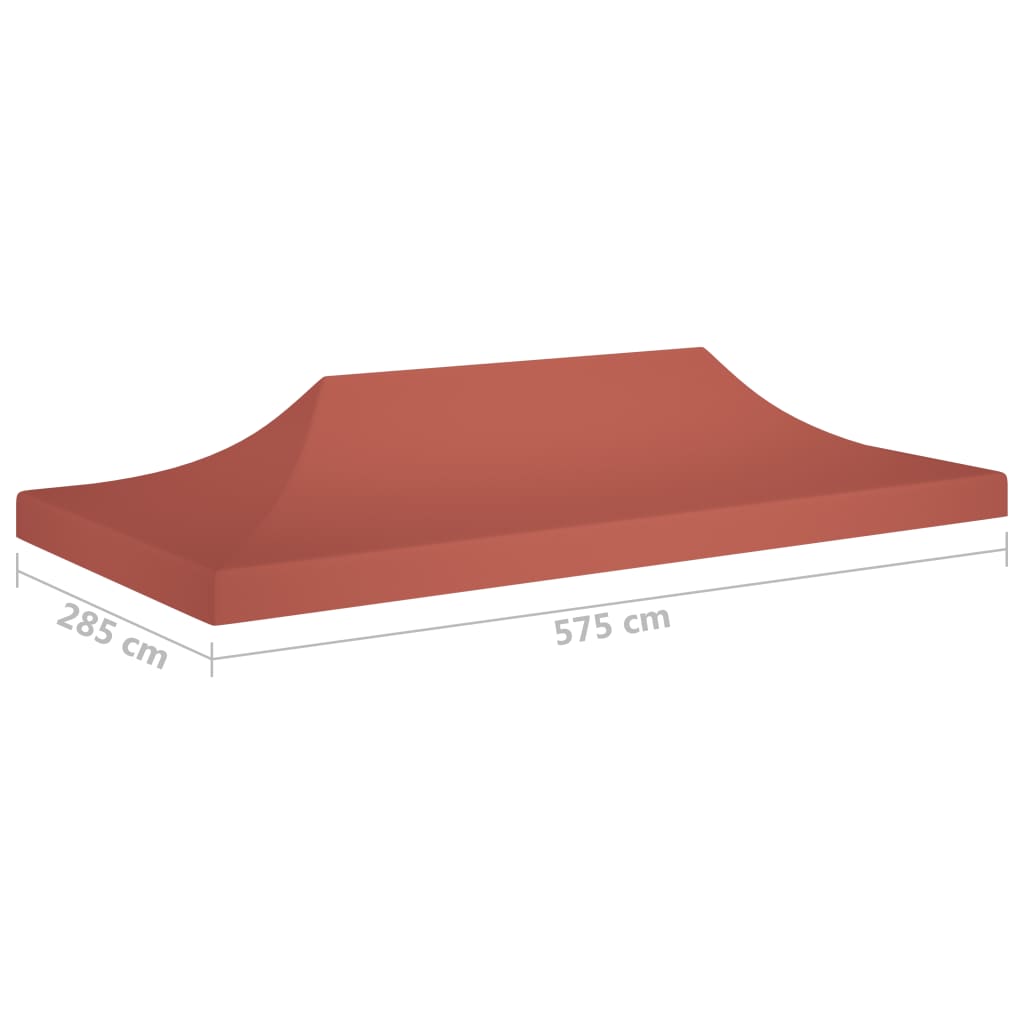 Juhlateltan katto 6x3 m terrakotta 270 g/m² - Sisustajankoti.fi