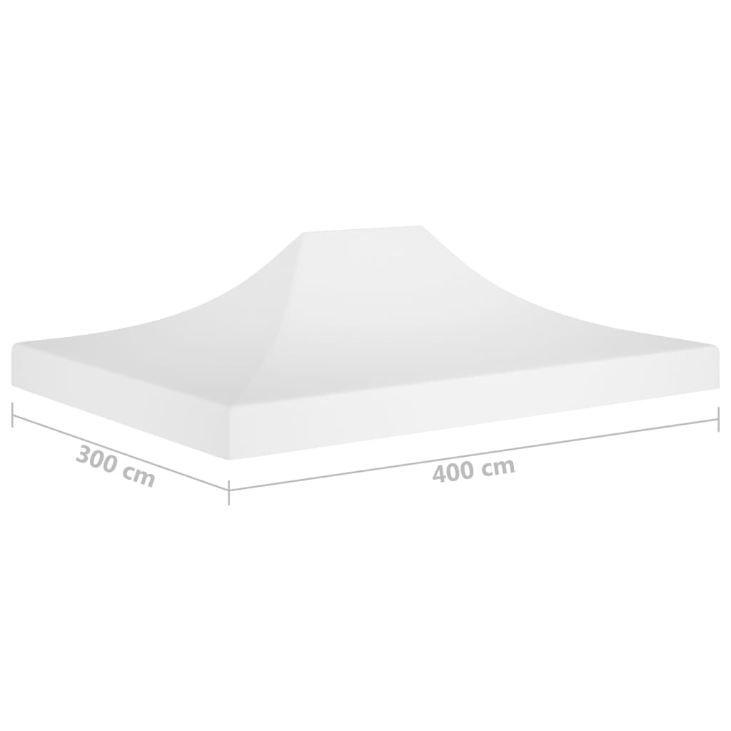 Juhlateltan katto 4x3 m valkoinen 270 g/m² - Sisustajankoti.fi