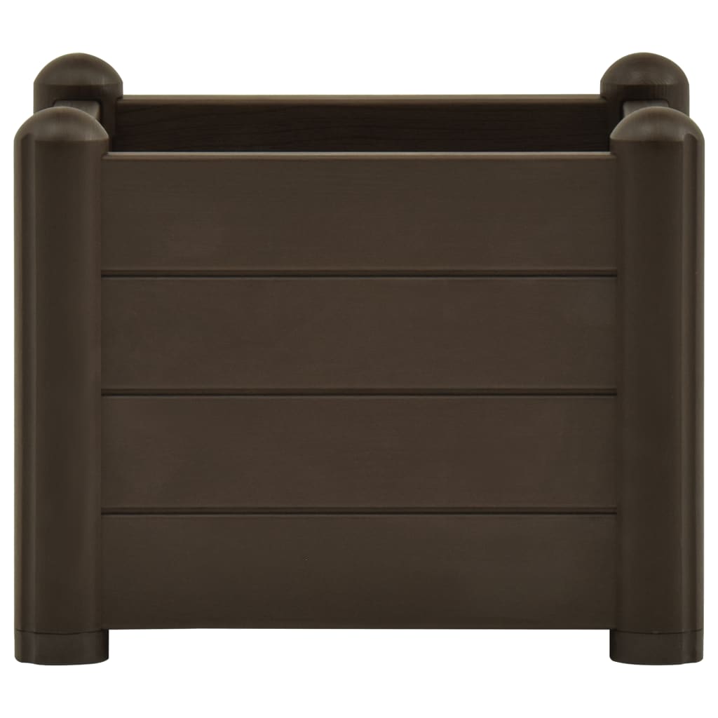 Korotettu kukkalaatikko PP mokka 43x43x35 cm - Sisustajankoti.fi