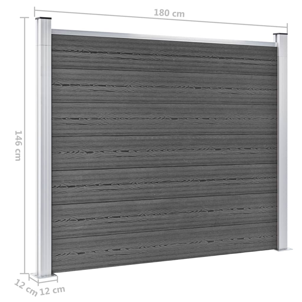Aitapaneeli WPC 180x146 cm musta - Sisustajankoti.fi