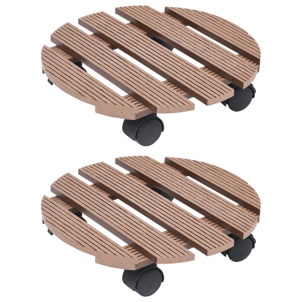 Kasvirullakot 2 kpl ruskea Ø30x7,5 cm WPC - Sisustajankoti.fi