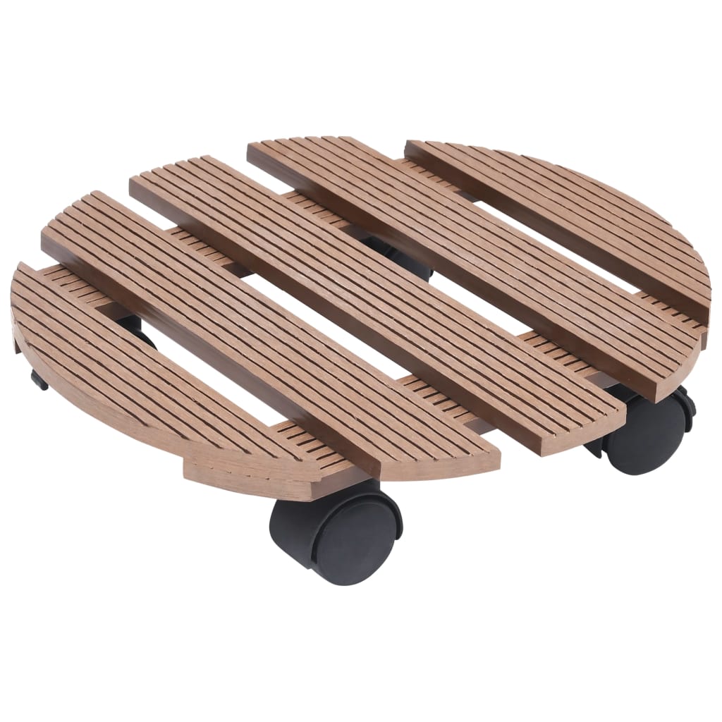 Kasvirullakot 2 kpl ruskea Ø30x7,5 cm WPC - Sisustajankoti.fi