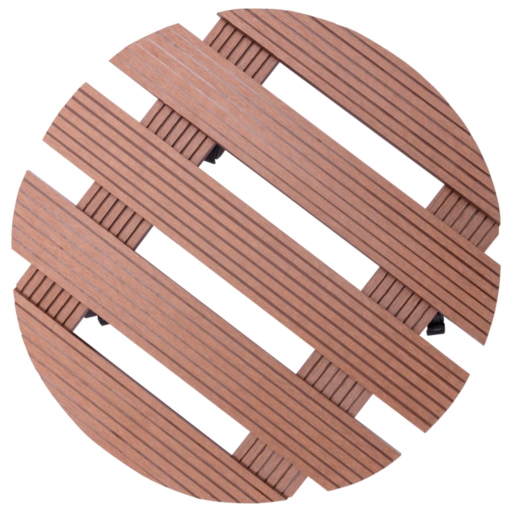 Kasvirullakot 2 kpl ruskea Ø30x7,5 cm WPC - Sisustajankoti.fi