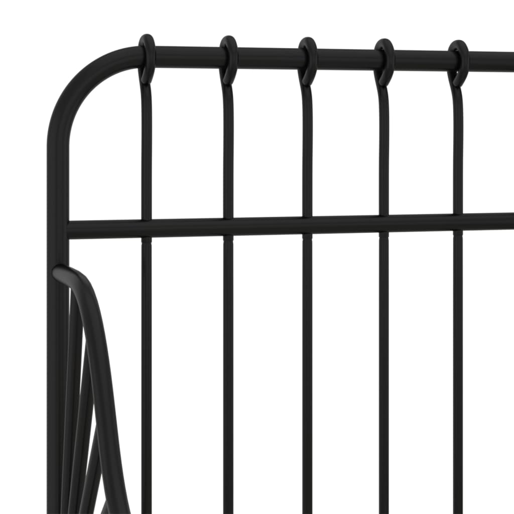 Jatkettava sängynrunko musta metalli 80x130/200 cm - Sisustajankoti.fi