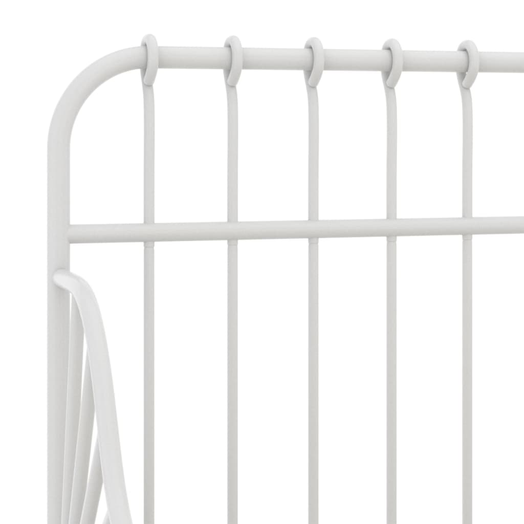 Jatkettava sängynrunko valkoinen metalli 80x130/200 cm - Sisustajankoti.fi