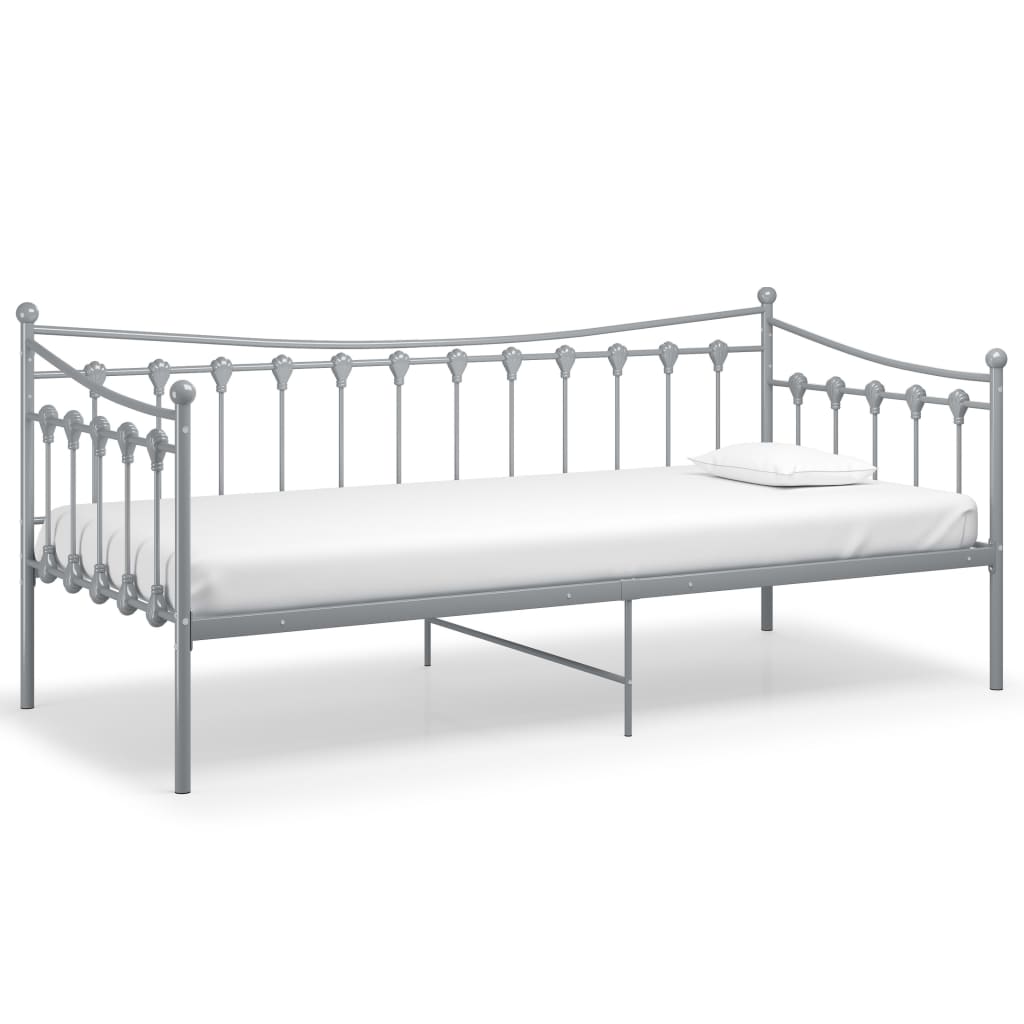 Sohvasängyn runko harmaa metalli 90x200 cm - Sisustajankoti.fi