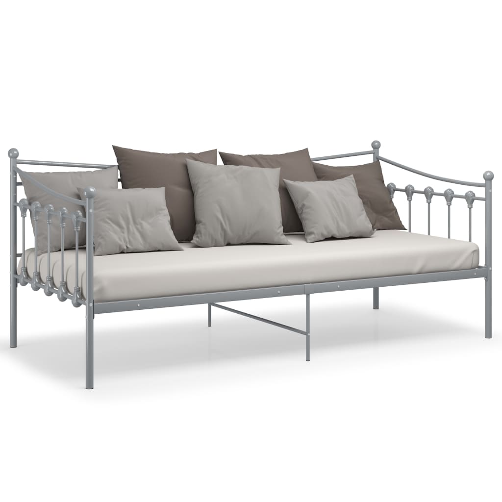 Sohvasängyn runko harmaa metalli 90x200 cm - Sisustajankoti.fi