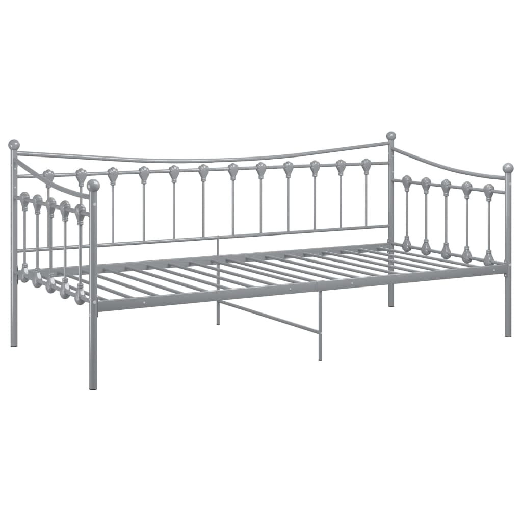 Sohvasängyn runko harmaa metalli 90x200 cm - Sisustajankoti.fi
