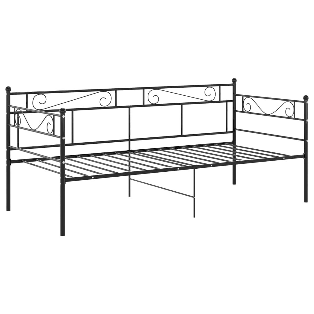 Sohvasängyn runko musta metalli 90x200 cm - Sisustajankoti.fi