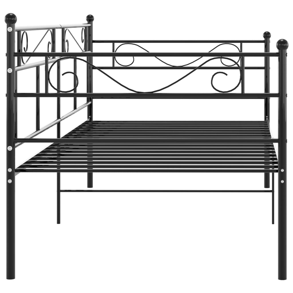 Sohvasängyn runko musta metalli 90x200 cm - Sisustajankoti.fi