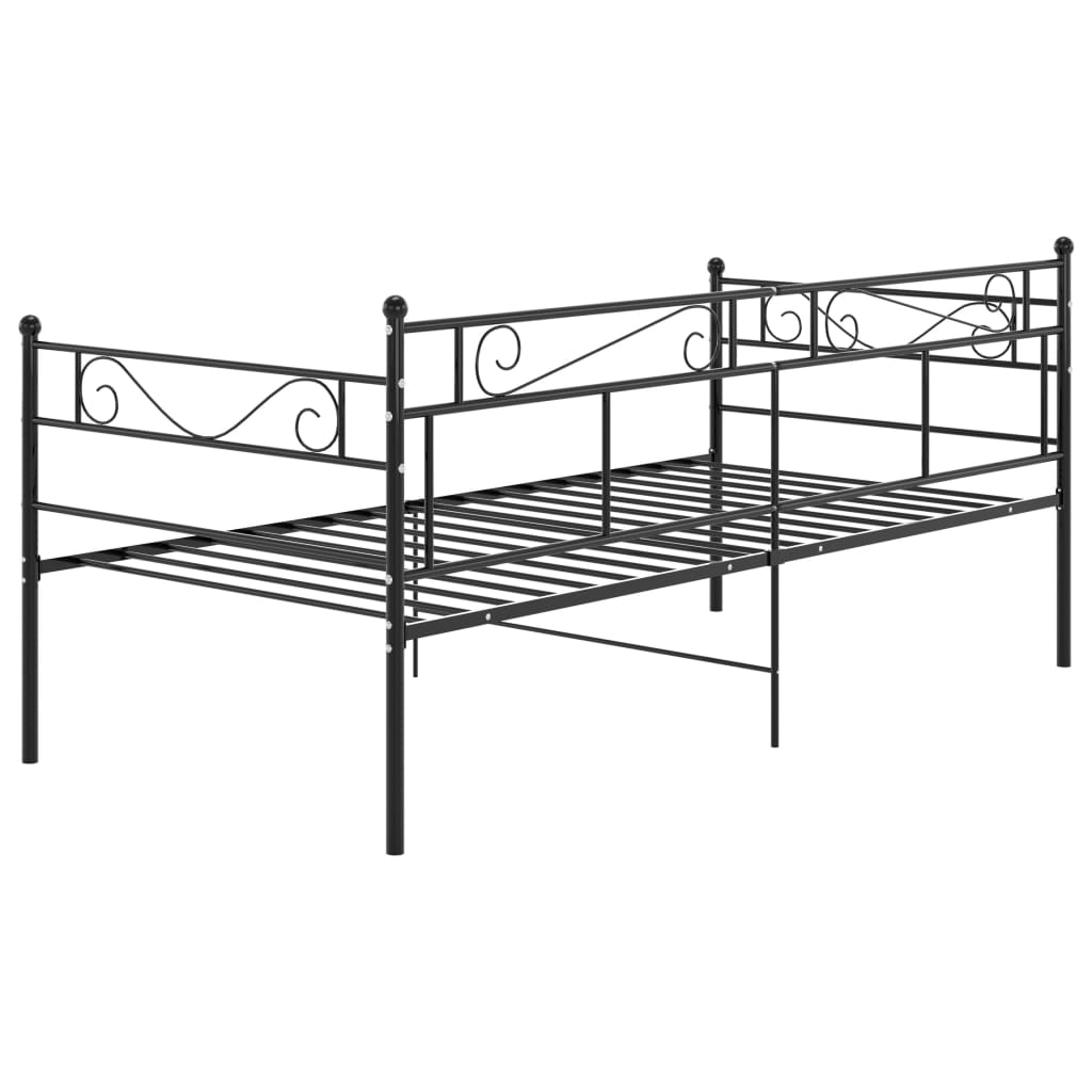 Sohvasängyn runko musta metalli 90x200 cm - Sisustajankoti.fi