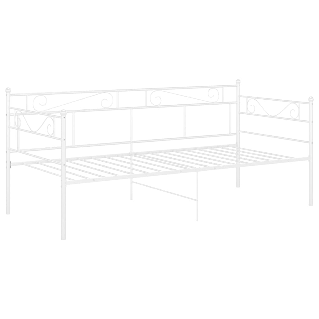 Sohvasängyn runko valkoinen metalli 90x200 cm - Sisustajankoti.fi