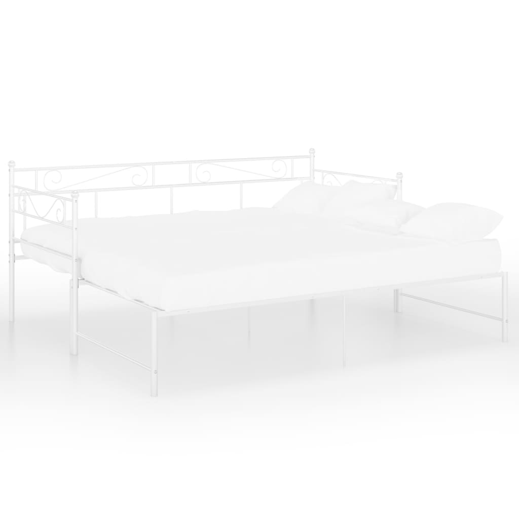 Vuodesohvan runko valkoinen metalli 90x200 cm - Sisustajankoti.fi