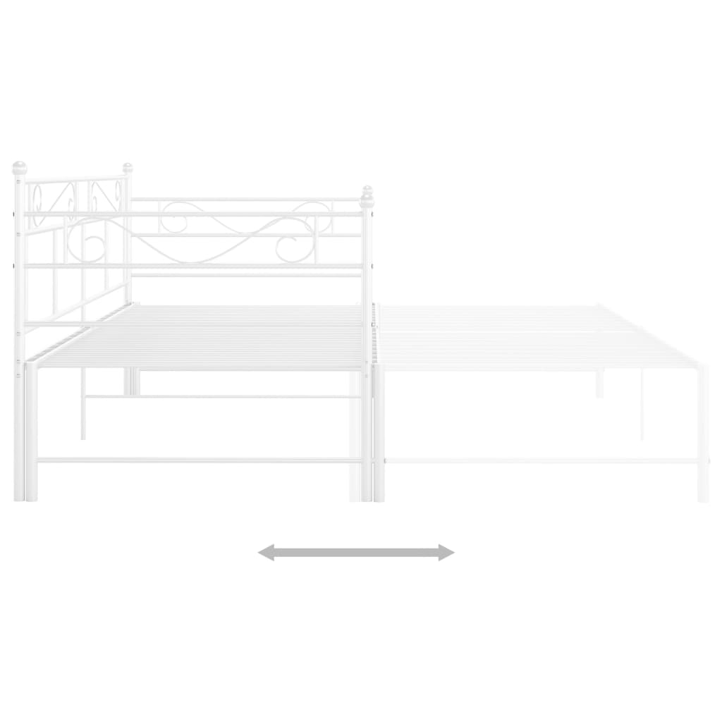Vuodesohvan runko valkoinen metalli 90x200 cm - Sisustajankoti.fi