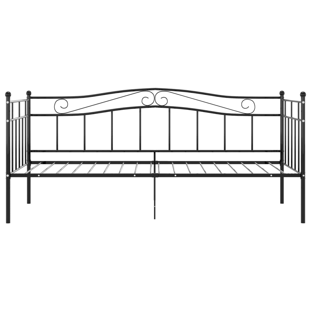 Sohvasängyn runko musta metalli 90x200 cm - Sisustajankoti.fi