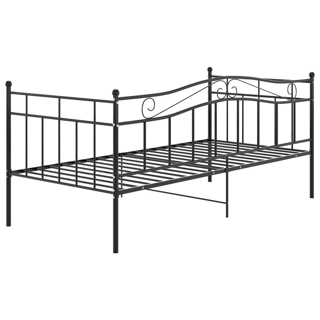 Sohvasängyn runko musta metalli 90x200 cm - Sisustajankoti.fi